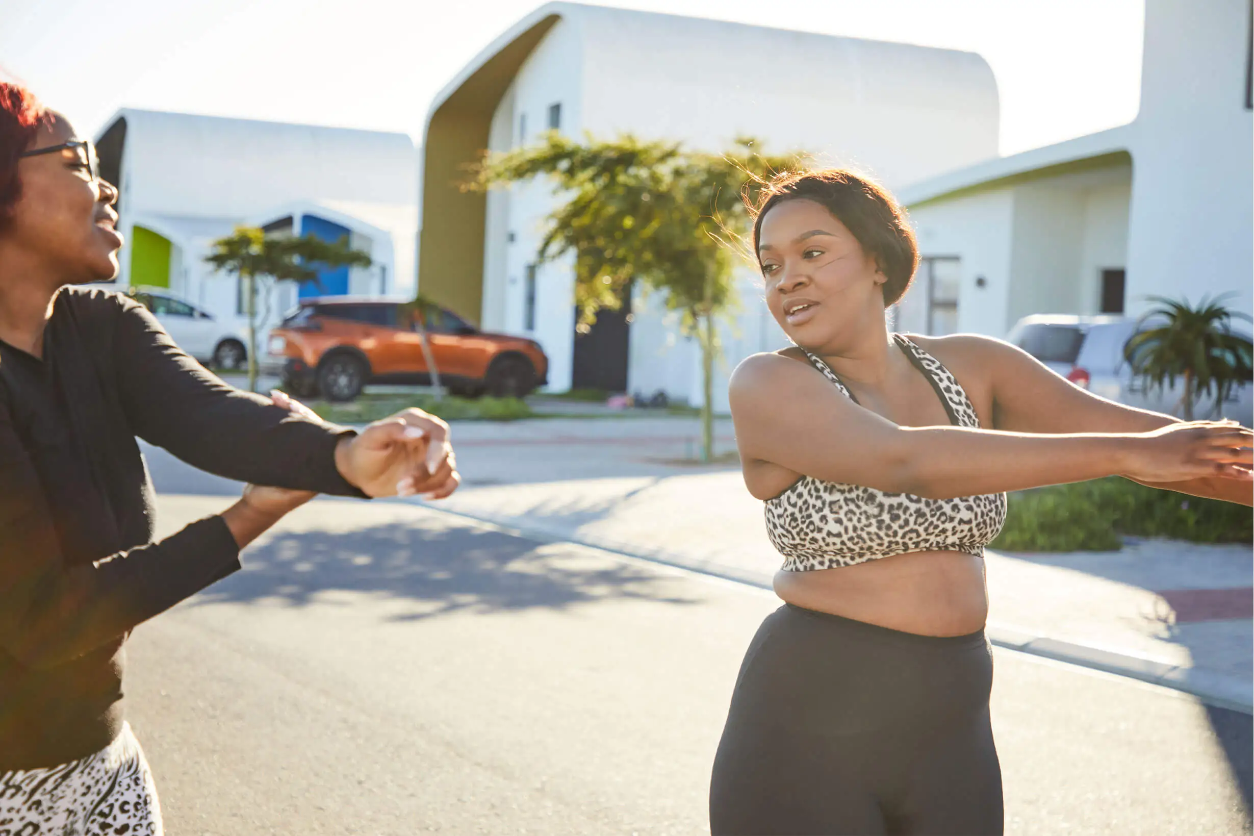Social Impact neighbours-stretching-before-run